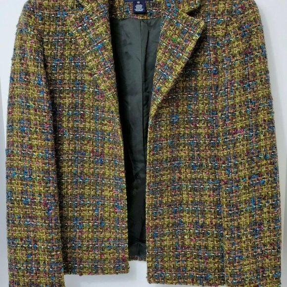 Jones NY Signature Tweed Open Jacket Blazer - Picture 4 of 4